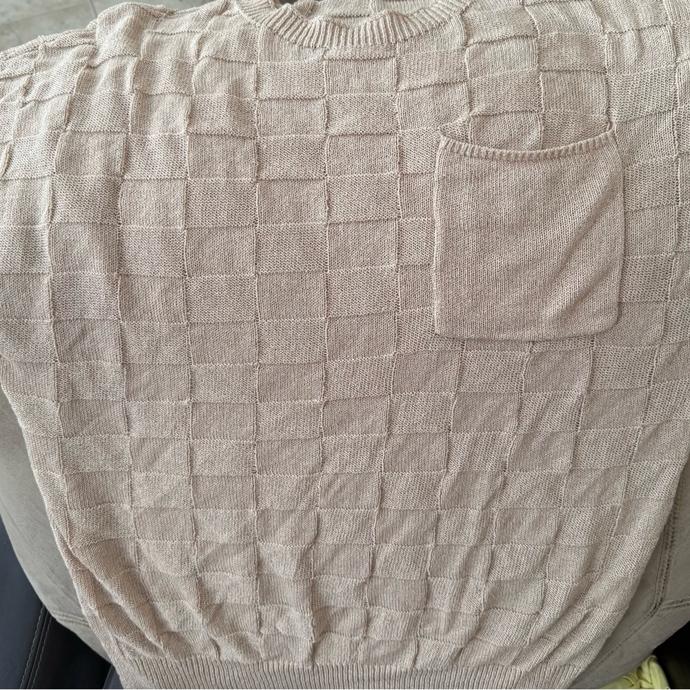 Men's Tan Sweater with Pocket